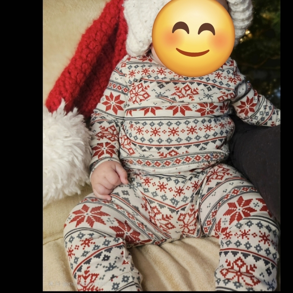 Little Planet By Carters Organic 2 Pc Pj Set In Holiday Fairisle Print